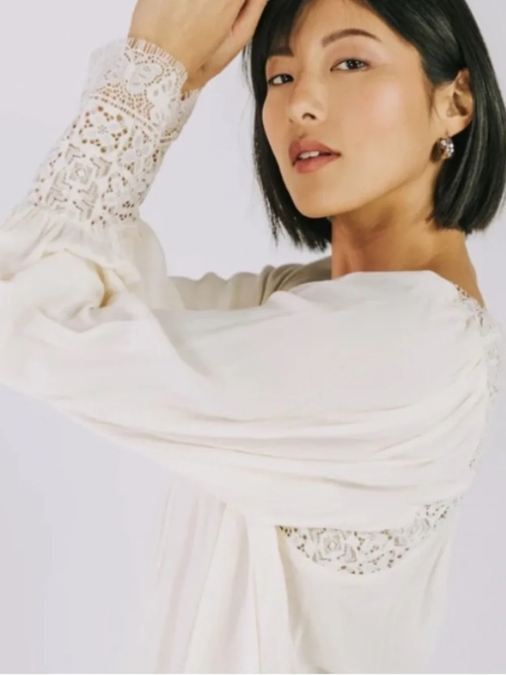 Free people Ivory Bohemian Top